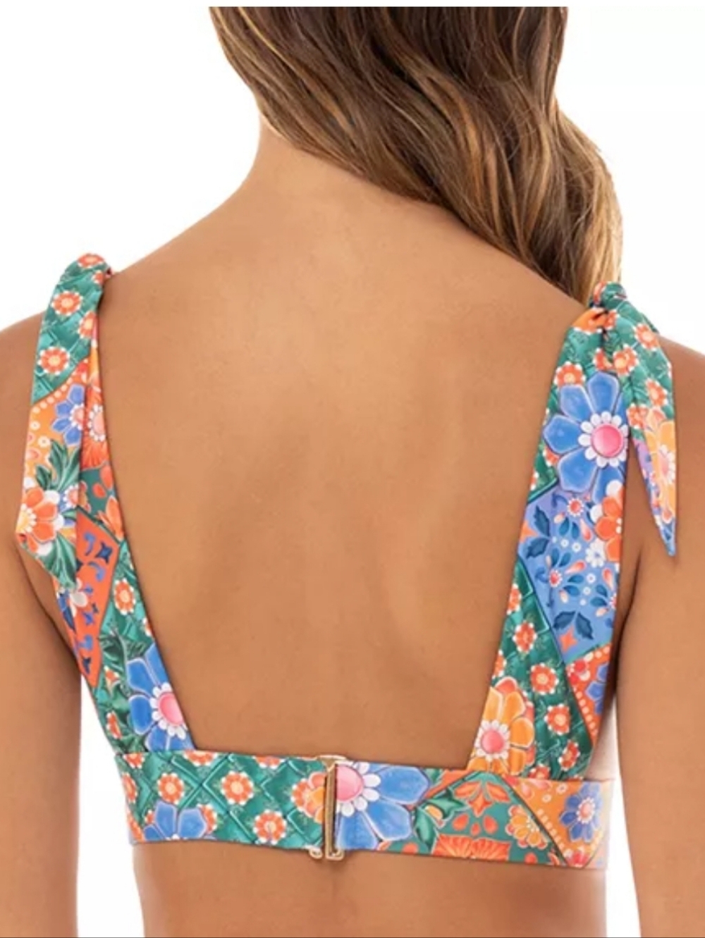 Agua Bendita Glenda Tile Shoulder Tie Bikini Top Laurie - Picture 2 of 5